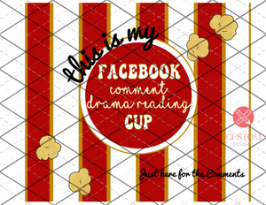 Facebook Comments - Popcorn  Full Wrap**PNG file - DOWNLOAD for waterslides/sublimation