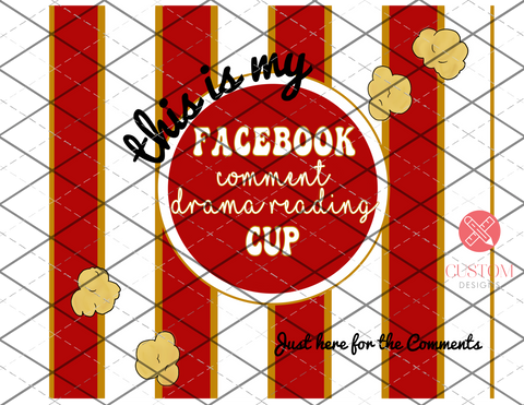Facebook Comments - Popcorn  Full Wrap**PNG file - DOWNLOAD for waterslides/sublimation