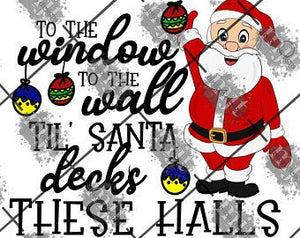 To the Window Funny Santa PNG File