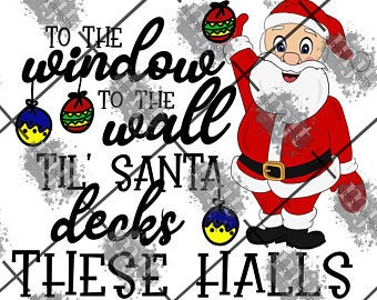 To the Window Funny Santa PNG File