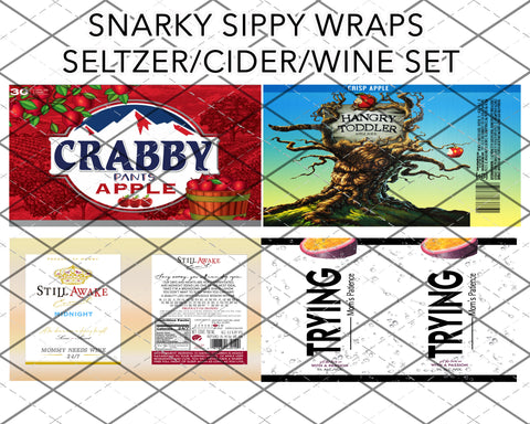 Seltzer/cider/wine  Sippy Cup Wraps - 4 images