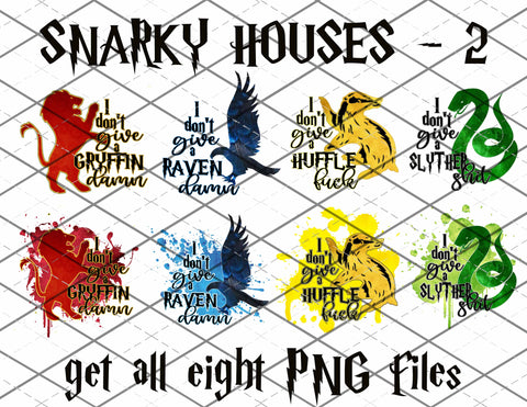 Snarky Houses - 2 - watercolor -  PNG  Files