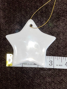 Sublimation Ceramic Ornament - Circle or Star