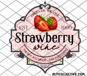 strawberry wine - PNG File