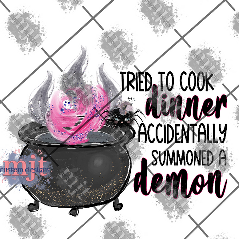 Tried to cook Dinner, Accidentally summoned a demon PNG File