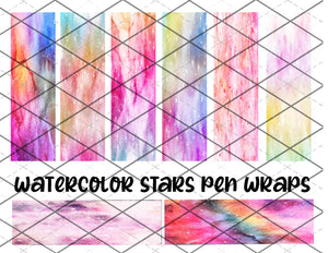 Watercolor star galaxy pen wrap files - PNG Files