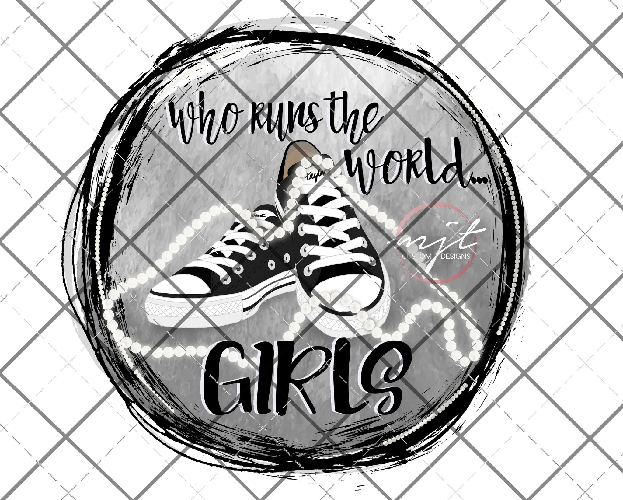 who runs the world, chucks and pearls - PNG file - download