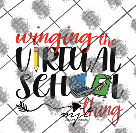 Winging the Virtual School Thing -  PNG File