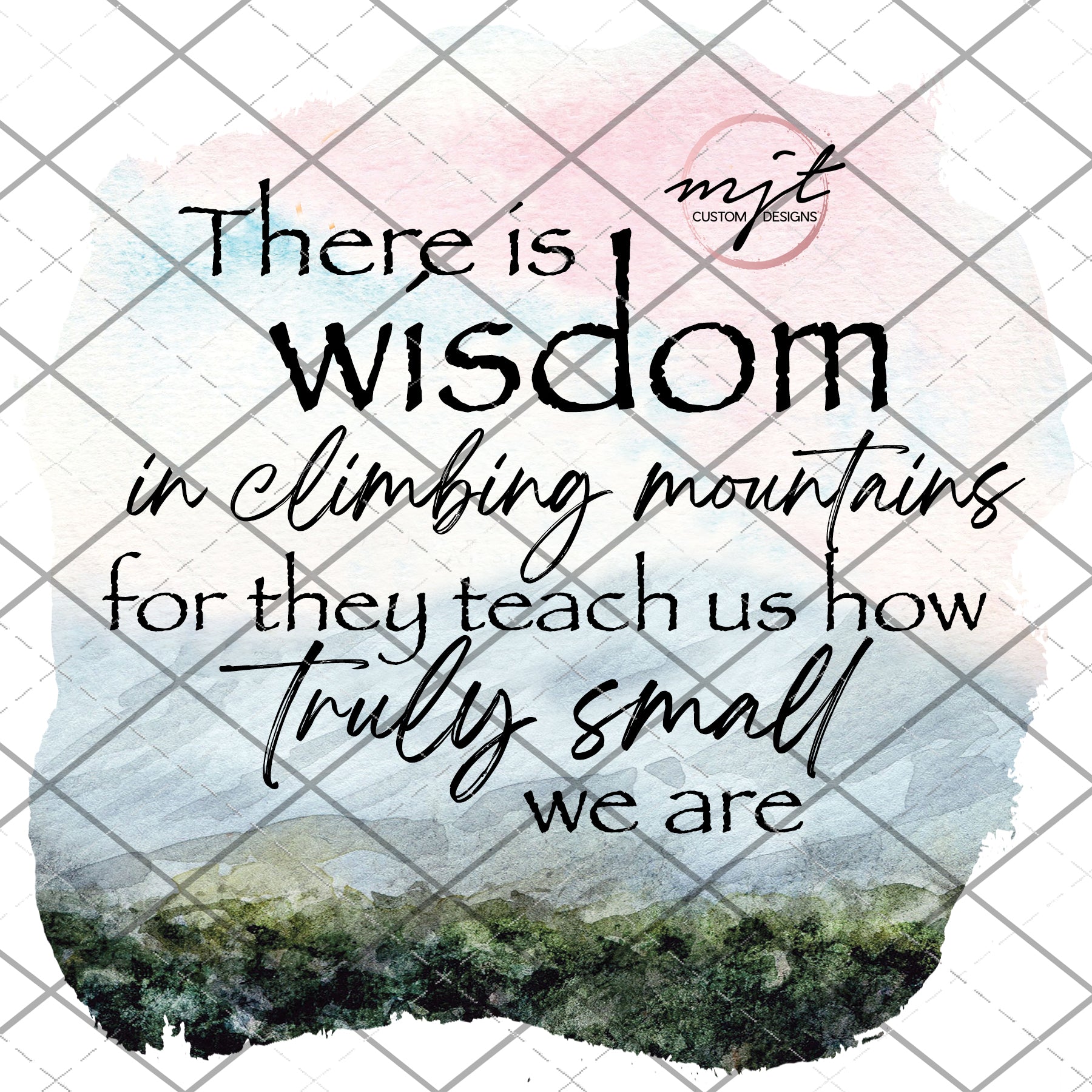 Wisdom in climbing mountains - PNG File